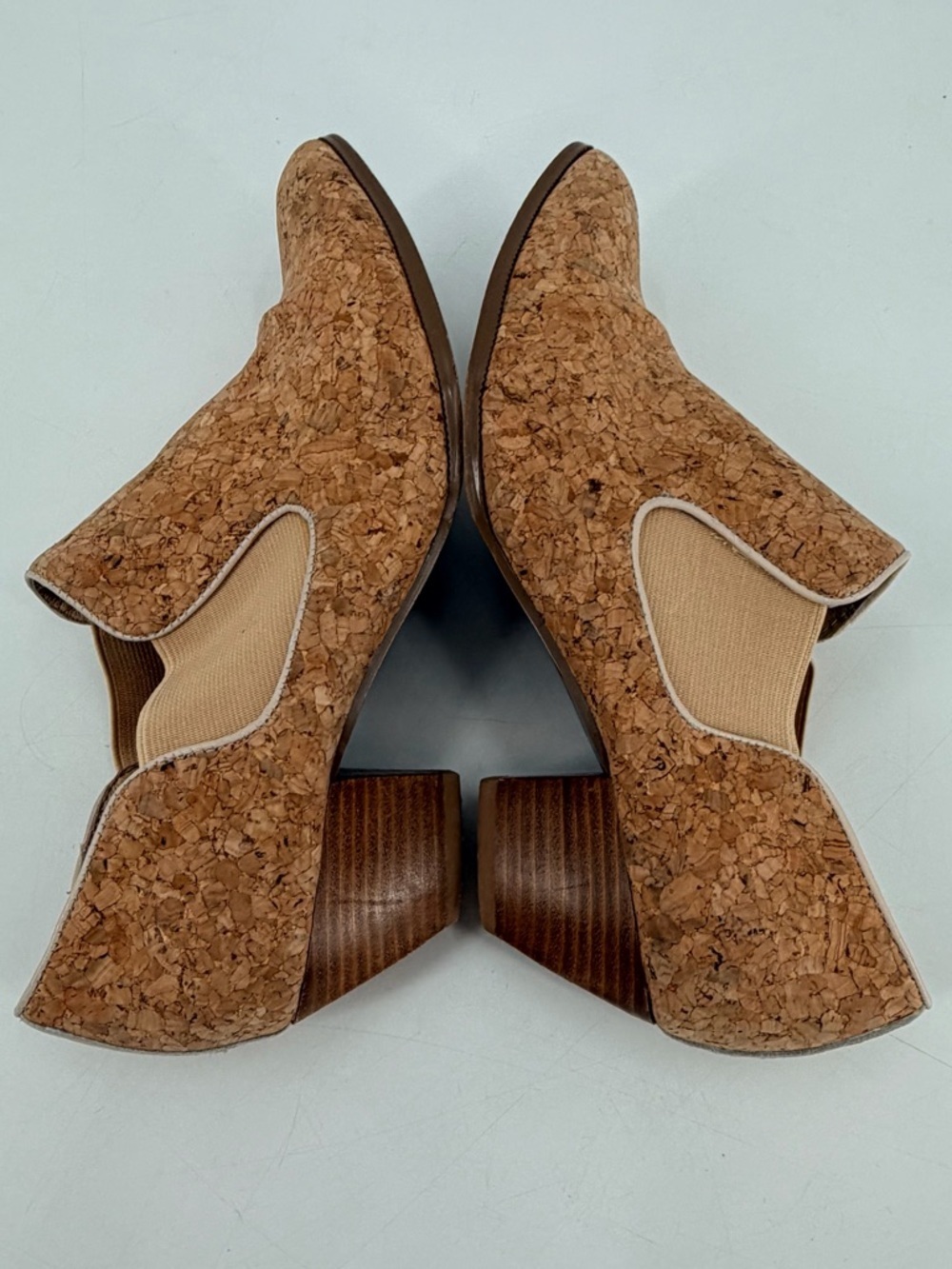 Anthropologie Farylrobin Chelsea Cork Boots Booties 7.5 - Picture 5 of 6